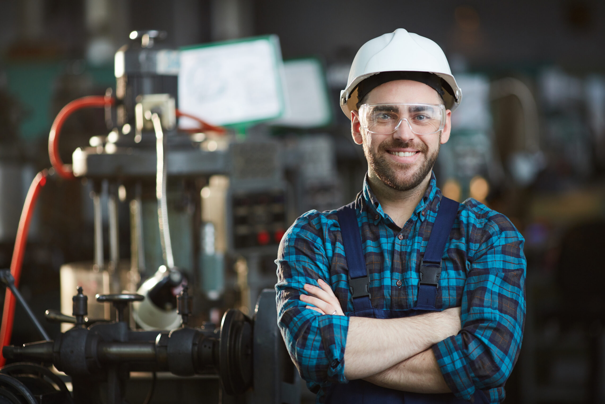 A young smiling engineer
